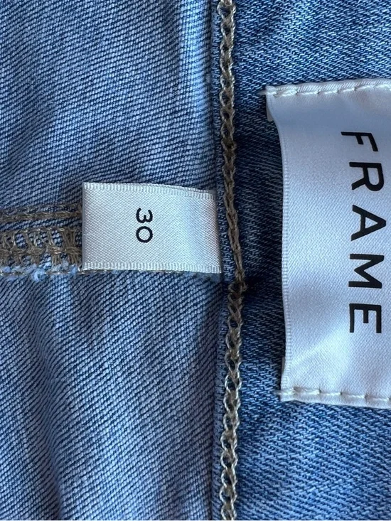 FRAME Le High Flare Raw After Jeans in Light Blue Wilson Wash size 30 - Picture 6 of 8